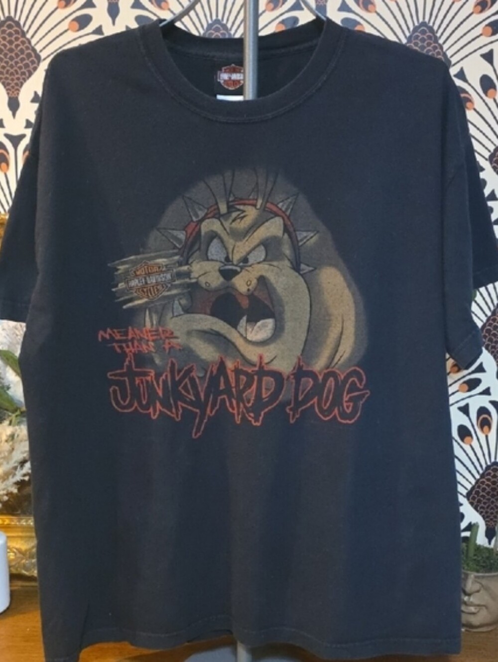 Harley Davidson And Warner Bros Trademark Collaberation Shirt